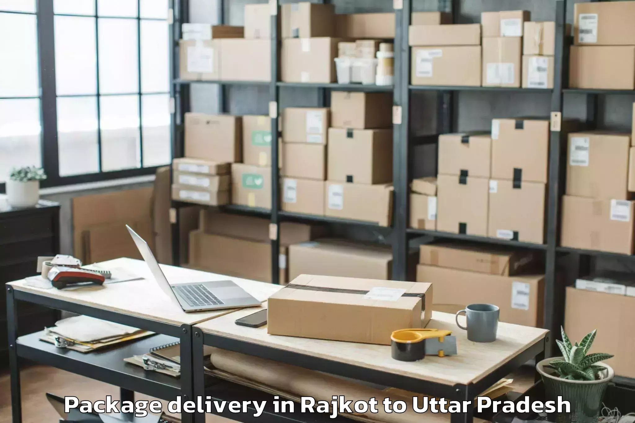 Reliable Rajkot to Bilsi Package Delivery